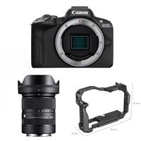 Canon EOS R50 Body + Sigma 18-50mm F2.8 DC DN (C) for Canon RF-S + SmallRig Cage for Canon EOS R50 4214