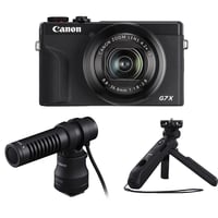 Máy ảnh Canon Powershot G7 X Mark III + Microphone Canon DM-E100 + Báng tay cầm Canon HG-100TBR