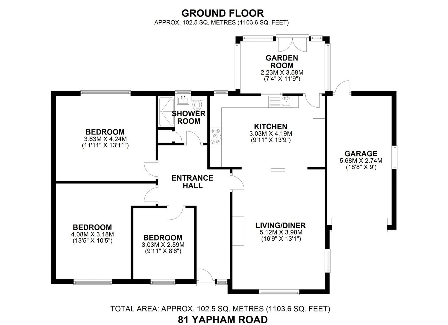 81 Yapham Road, Pocklington, York Floorplan