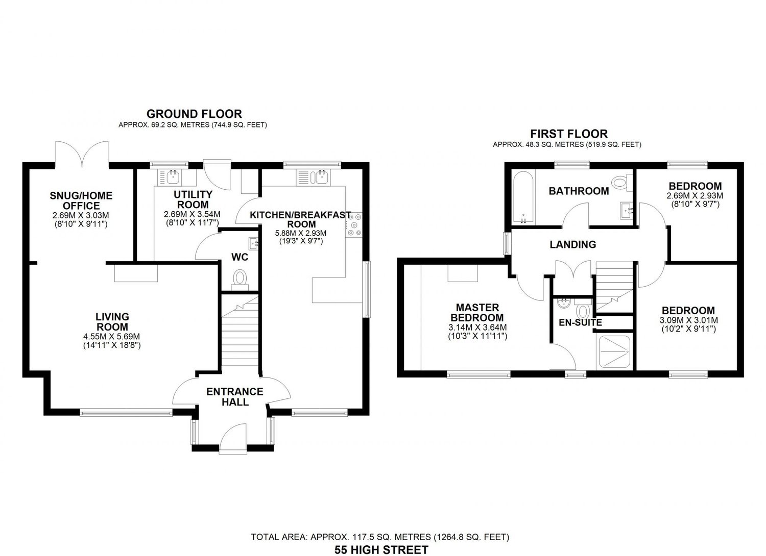 55 High Street, Holme-on-spalding-Moor, York Floorplan