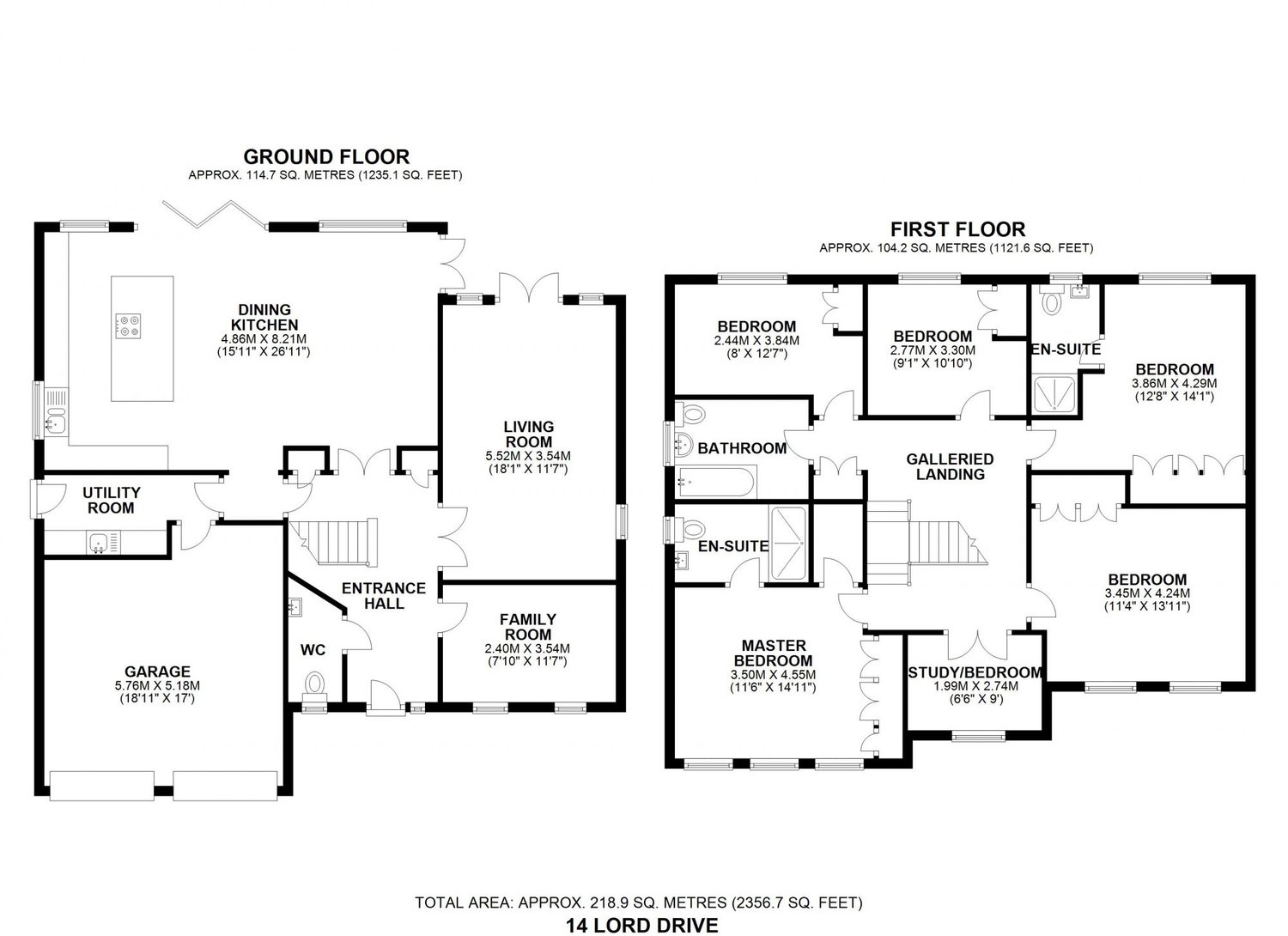 14 Lord Drive, Pocklington, York Floorplan