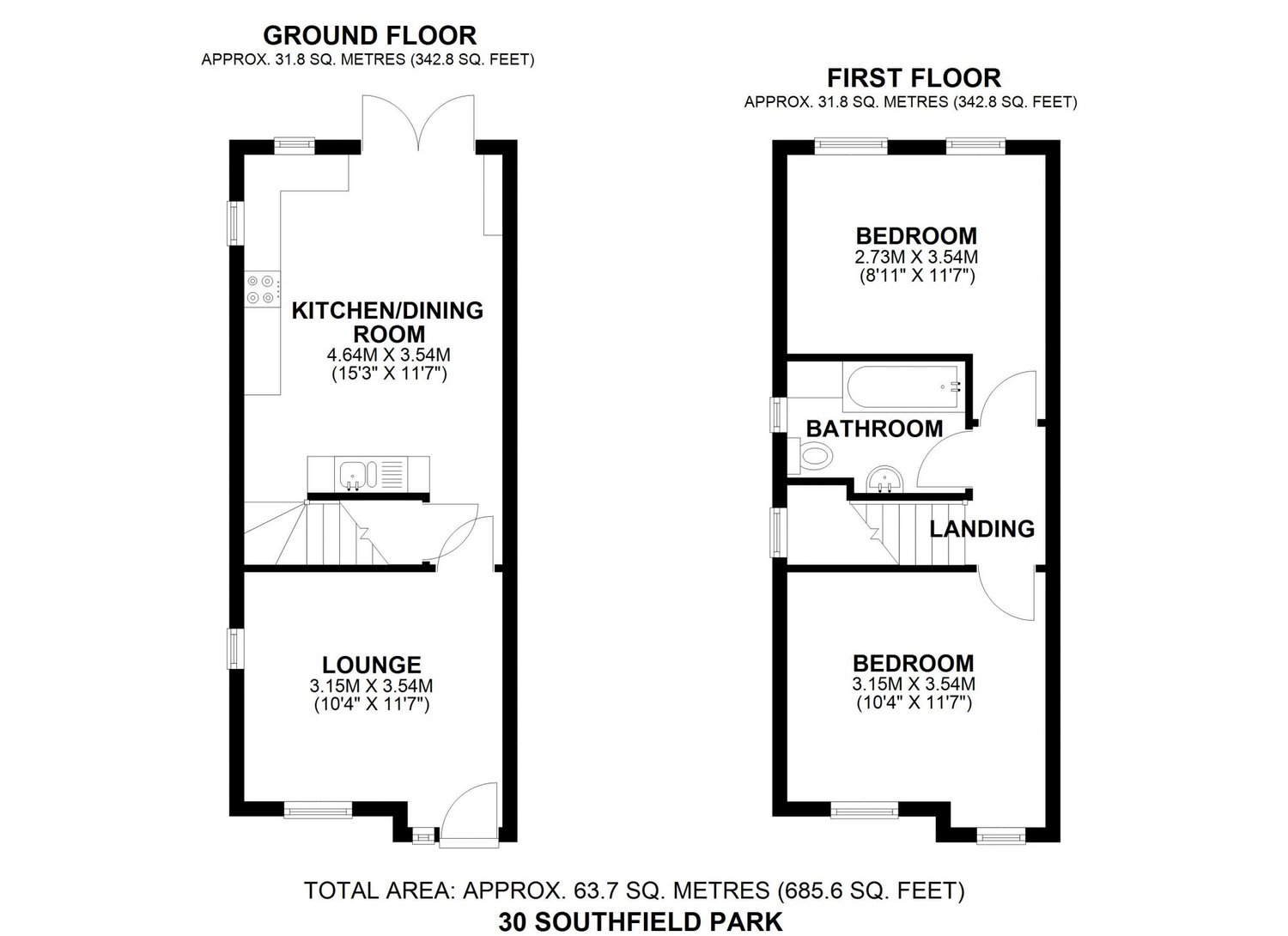 30 Southfield Park, Market Weighton, York Floorplan