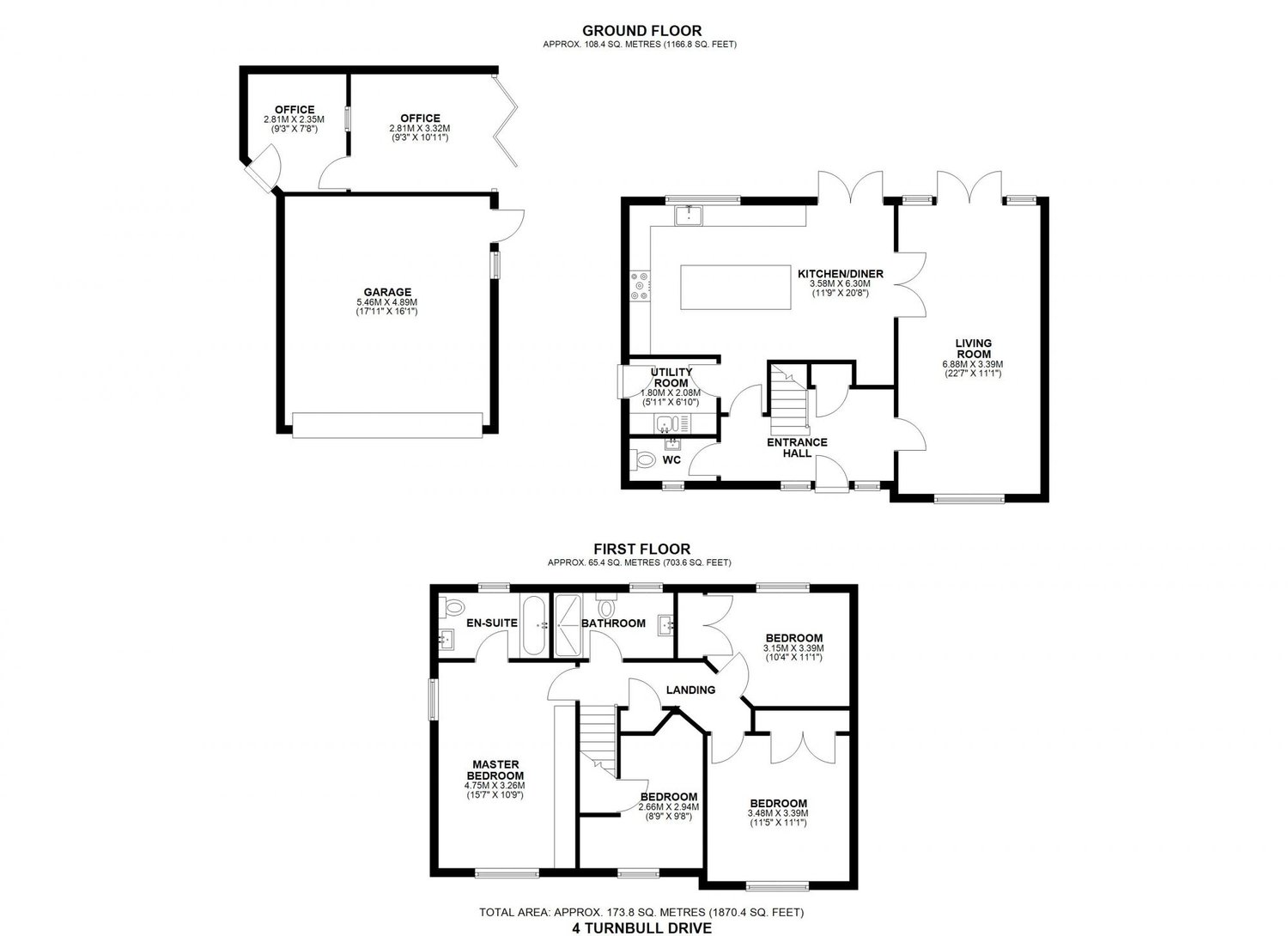 4 Turnbull Drive, Pocklington, York Floorplan