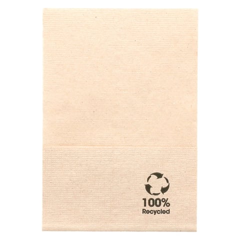 TOVAGLIOLI MINI SERVIS ECOLABEL 1 VELO FEEL GREEN  23 G/M2 17x17 CM NATURALE TISSUE RICICLATO (9600 UNITÀ)