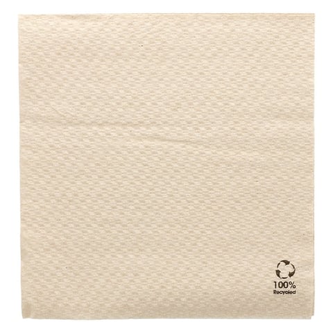 TOVAGLIOLI ECOLABEL 1 VELO FEEL GREEN  23 G/M2 33x33 CM NATURALE TISSUE RICICLATO (3000 UNITÀ)