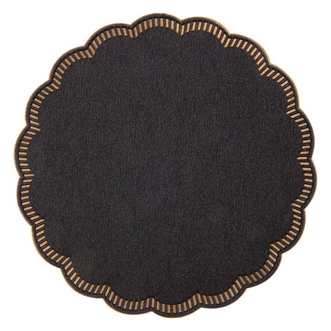 SOTTOBICCHIERI 9 VELI  8x18 G/M2 + (30+12) G/M2 Ø9 CM NERO TISSUE (3000 UNITÀ)
