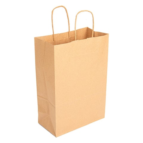 SACCHETTI SOS CON MANICI  80 G/M2 20+10x29 CM NATURALE KRAFT (250 UNITÀ)