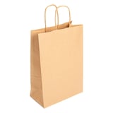 SACCHETTI SOS CON MANICI  80 G/M2 20+10x29 CM NATURALE KRAFT (250 UNITÀ)