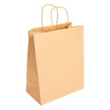 SACCHETTI SOS CON MANICI  80 G/M2 26+14x32 CM NATURALE KRAFT (250 UNITÀ)