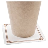SOTTOBICCHIERI MARRONE/OCRA 'MAXIM BRUN' 210 G/M2 8,5x8,5 CM BIANCO CARTONE (6000 UNITÀ)