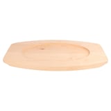 PIATTO CONTADINO OVALE + BASE DI LEGNO   27x18x2 CM NERO FERRO (8 UNITÀ)