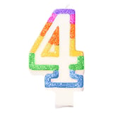 CANDELE COMPLEANNO N.4   9 CM BIANCO CERA (24 UNITÀ)