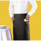 GREMBIULE FRANCESE CON 2 TASCHE   95x105 CM NERO POLIESTERE (1 UNITÀ)