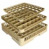 RACK LAVASTOVIGLIE DI 36 SCOMPARTI BICCHIERI   50x50x10 CM BEIGE PP (1 UNITÀ)