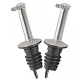 2 U. VERSATORI SENZA DOSAGGIO CON COPERCHIO   Ø 3x9 CM ARGENTO ACCIAIO INOX (1 UNITÀ)