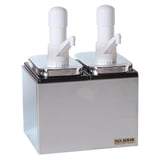 DISPENSER PER CONDIMENTO 2 POMPE  2x2,36L 24,7x19,6x32 CM ARGENTO ACCIAIO INOX (1 UNITÀ)