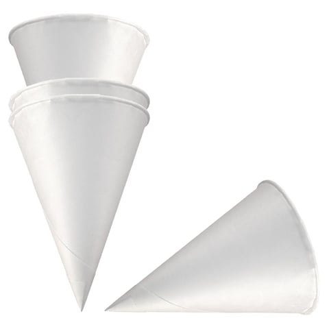 CONI ACQUA  120 ML 120 G/M2 Ø 6,4x8,7 CM BIANCO CARTA (5000 UNITÀ)