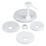 POMPA DISPENSER CONDIMENTI/SALSA KIT 5 TAPPI   25 CM BIANCO PLASTICA (1 UNITÀ)