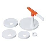 POMPA DISPENSER LIQUIDI SPESSI KIT 5 TAPPI   28 CM BIANCO PLASTICA (1 UNITÀ)