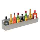 SCAFFALE BAR PER 8 BOTTIGLIE   82x10x15 CM ARGENTO ACCIAIO INOX (1 UNITÀ)