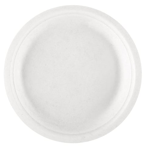 PIATTI BIONIC  Ø 18x1,8 CM BIANCO BAGASSA (1000 UNITÀ)