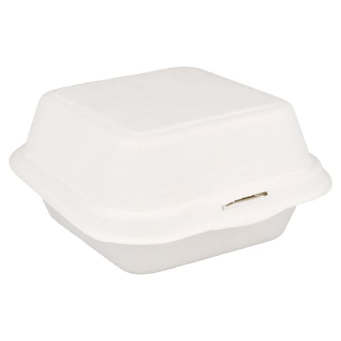 CONTENITORI HAMBURGER BIONIC 450 ML 15,2x15x8,4 CM BIANCO BAGASSA (600 UNITÀ)