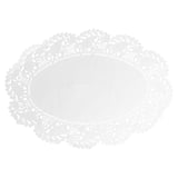 CARTE DI PIZZO OVALI  53 G/M2 35,7x26,5 CM BIANCO CARTA (250 UNITÀ)