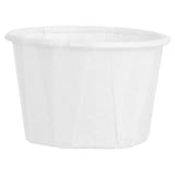 TERRINA CARTA PLISSETTATA PFAS FREE 30 ML (1 oz) 80 G/M2 Ø4,4/3,1x2,8 CM BIANCO PERGAMANA ANTIGRASSI (250 UNITÀ)