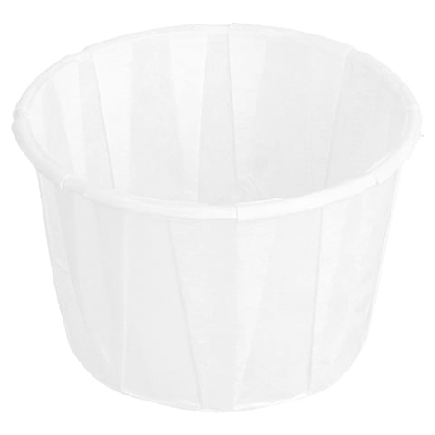TERRINA CARTA PLISSETTATA PFAS FREE 60 ML (2 oz) 80 G/M2 Ø5,5/3,9x3,5 CM BIANCO PERGAMANA ANTIGRASSI (250 UNITÀ)