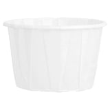 TERRINA CARTA PLISSETTATA PFAS FREE 60 ML (2 oz) 80 G/M2 Ø5,5/3,9x3,5 CM BIANCO PERGAMANA ANTIGRASSI (250 UNITÀ)