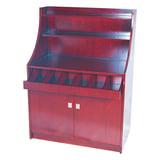 MOBILE PORTAPOSATE E PIATTI GRANDE ARROW  100x55x141 CM MARRONE ROSSO LEGNO (1 UNITÀ)