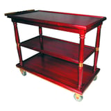 CARRELLO SERVIZIO TAVOLO CLASICO ARROW  90x50x82 CM MARRONE ROSSO LEGNO (1 UNITÀ)