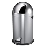 PATTUMIERA PUSH CON PEDALE  40 L Ø 38x74 CM ARGENTO ACCIAIO INOX (1 UNITÀ)