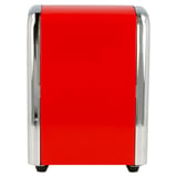 DISPENSER PER TOVAGLIOLI DI CARTA "MINI SERVIS"   10,5x9,7x14 CM ROSSO ACCIAIO INOX (12 UNITÀ)