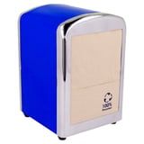 DISPENSER PER TOVAGLIOLI DI CARTA "MINI SERVIS"   10,5x9,7x14 CM BLU ACCIAIO INOX (12 UNITÀ)