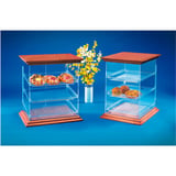 DISPLAY PASTICCERIA - COPERCHIO IN LEGNO   36x45x49 CM TRASPARENTE METACRILATO (1 UNITÀ)