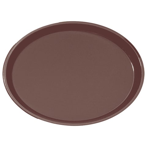 VASSOIO ANTISCIVOLO OVALE   67x55,5 CM MARRONE PP (1 UNITÀ)