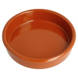 CIOTOLINE DI TERRACOTTA PER "CREMA CATALANA"  220 ML Ø 12x2,6 CM MARRONE ROSSO CERAMICA (44 UNITÀ)