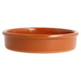 CIOTOLINE DI TERRACOTTA PER "CREMA CATALANA"  220 ML Ø 12x2,6 CM MARRONE ROSSO CERAMICA (44 UNITÀ)