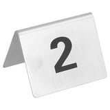 NUMERI PER TAVOLA DA 1 A 25   5,2x4,2 CM ARGENTO ACCIAIO INOX (1 UNITÀ)