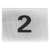 NUMERI PER TAVOLA DA 1 A 25   5,2x4,2 CM ARGENTO ACCIAIO INOX (1 UNITÀ)