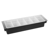 DISPENSER PER CONDIMENTI 6 SCOMPART.   49,5x15,7x9 CM NERO PS (1 UNITÀ)