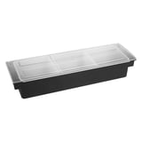 DISPENSER PER CONDIMENTI 3 SCOMPART.   49,5x15,7x9 CM NERO PS (1 UNITÀ)