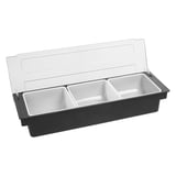 DISPENSER PER CONDIMENTI 3 SCOMPART.   49,5x15,7x9 CM NERO PS (1 UNITÀ)