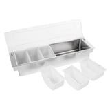 DISPENSER PER CONDIMENTI 6 SCOMPART.   49,5x15,7x9 CM CROMATO PS (1 UNITÀ)
