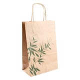 SACCHETTO SOS CON MANICI FEEL GREEN  80 G/M2 20+10x29 CM NATURALE KRAFT (250 UNITÀ)