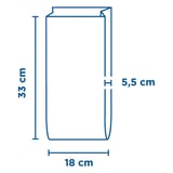 SACCHETTO PER 1 POLLO  45 G/M2 + 20µ PP 18+6x35 CM BIANCO CARTA (500 UNITÀ)