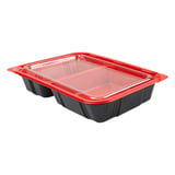 BARCHETTE PER MICROONDE PRANZO INDIVIDUALE   23,9x15x4,5 CM NERO PP (400 UNITÀ)