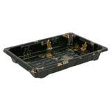 RECIPIENTI + COPERCHI PER "SUSHI"   17x12,3x4,5 CM NERO PS (600 UNITÀ)