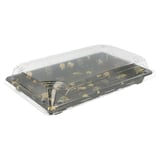 RECIPIENTI + COPERCHI PER "SUSHI"   22x14x4 CM NERO PS (400 UNITÀ)